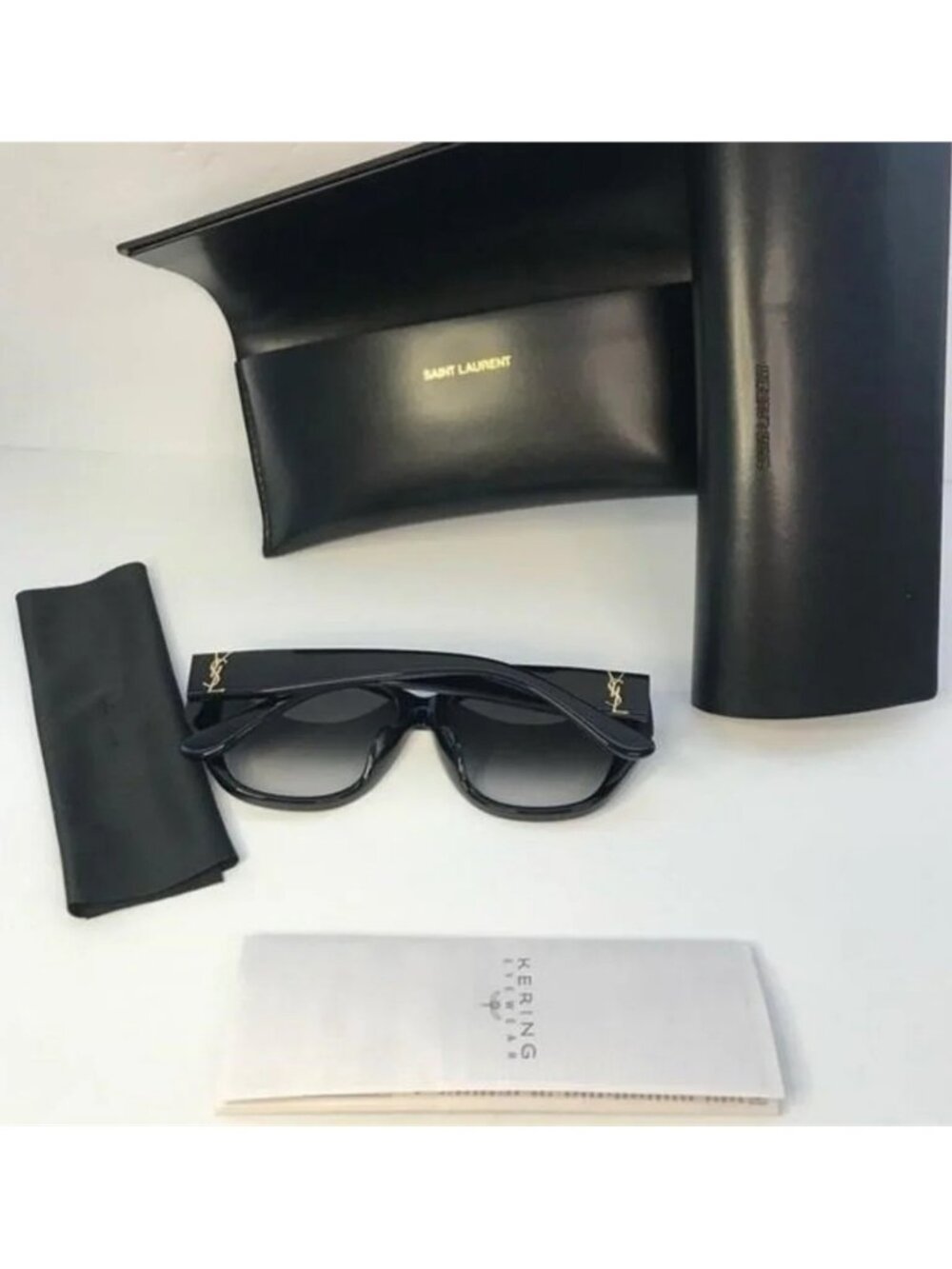 💯 - New Authentic SAINT LAURENT SLM8/F Sunglasses Black - Picture 9 of 11